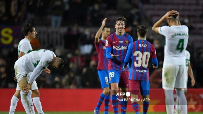 LIVE Nonton TV Online Elche vs Barcelona di Jadwal Liga Spanyol Jam 22.15 WIB, Aubameyang Main