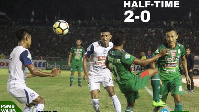 Hasil PSMS vs Arema FC Liga 1 Pekan 11 : Skor 2-0 di Babak Pertama, Wilfried Yessoh Cetak Dua Gol