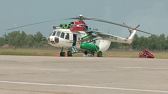 Cegah Karhutla, BNPB Siagakan Satu Helikopter Water Boombing di Bandara Tjilik Riwut