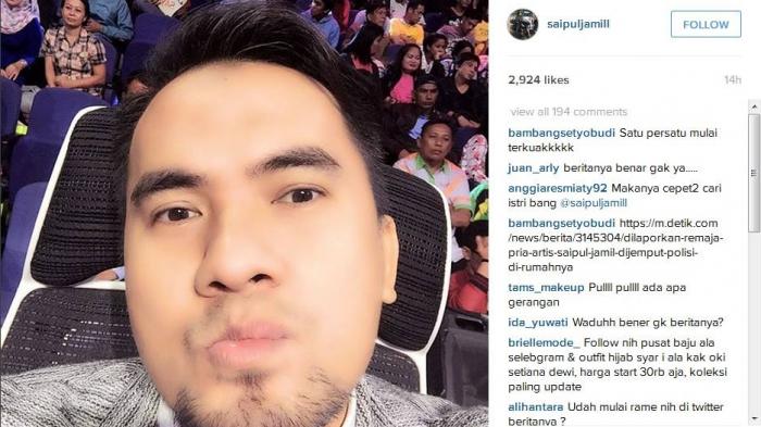 Instagram Saiful Jamil Diserbu, Netizen Tanyakan Soal Penangkapan Artis SJ