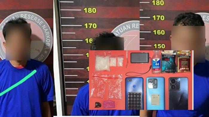 Edarkan Sabu di Kelurahan Angsau, Tiga Pria Ini Diringkus Satresnarkoba Polres Tala