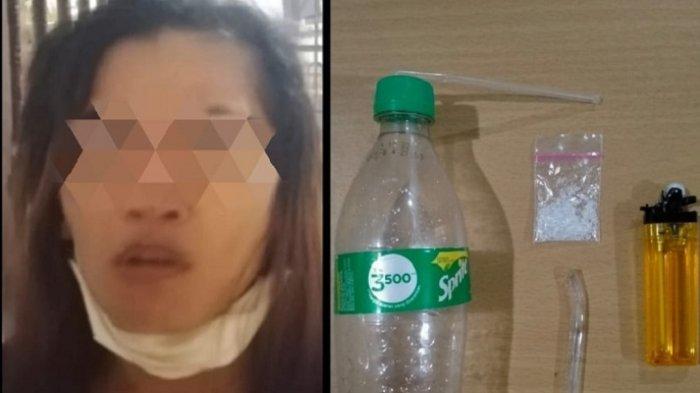 Digerebek di Kamar Kos Gegara Sabu, IRT Asal Jateng Digiring Ke Polsek Liang Anggang Banjarbaru