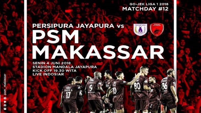 Prediksi Susunan Pemain Persipura vs PSM Makassar Liga 1 Pekan 12 Malam Ini di Indosiar