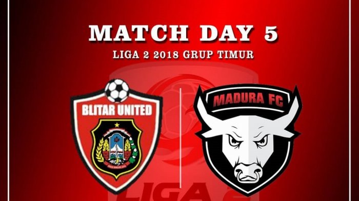 Siaran Langsung (Live) Blitar United vs Madura FC Liga 2 Pekan 5, Ini Link Live Streaming TVOne
