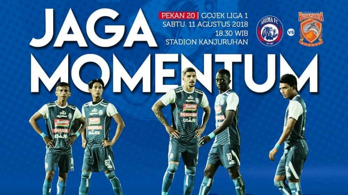 Jadwal Siaran Langsung & Prediksi Susunan Pemain Arema FC vs Borneo FC Pekan 20 Liga 1 2018