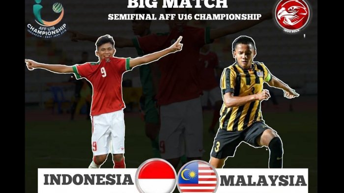 Jadwal & Live Streaming Indosiar Timnas U-16 Indonesia vs Malaysia Piala AFF U-16 2018, Adu Penalti?