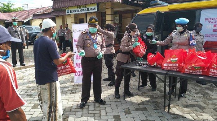 Bhayangkari Polresta Banjarmasin Berbagi Sembako untuk Warga Mantuil