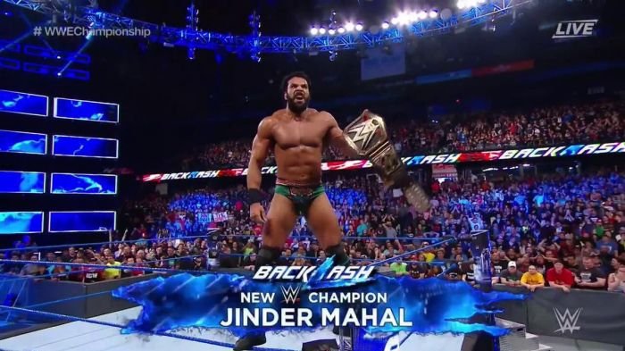 Tak Diperhitungkan, Jinder Mahal Rontokkan Lawannya dan Jadi Juara Baru WWE