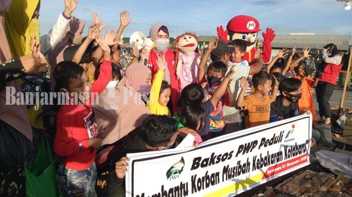 Kampung Dongeng dan ACT Sapa Anak-anak Terdampak Kebakaran di Kotabaru