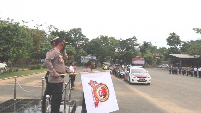 HUT ke-75 Bhayangkara, Kapolres Tanbu Sebar Anggota Bagikan 500 Paket Sembako