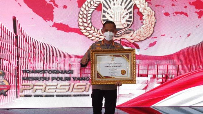 Beri Pelayanan Prima ke Masyarakat, Polresta Banjarmasin Diganjar Penghargaan