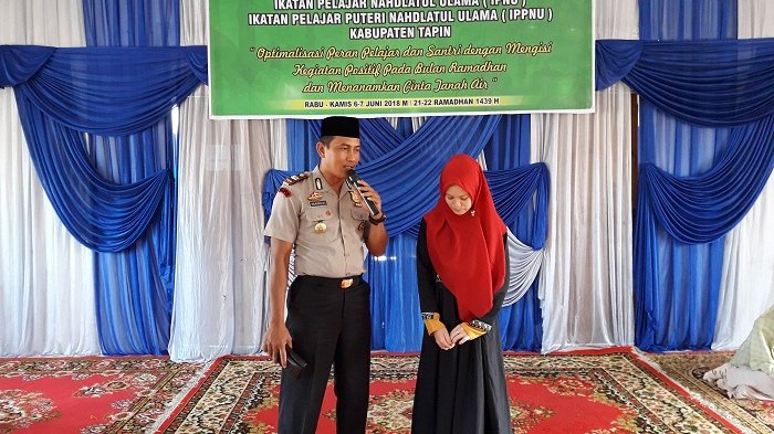 Lantunan Salawat Kapolsek Taput Bikin Peserta Pesantren Ramadhan IPNU Terpikat