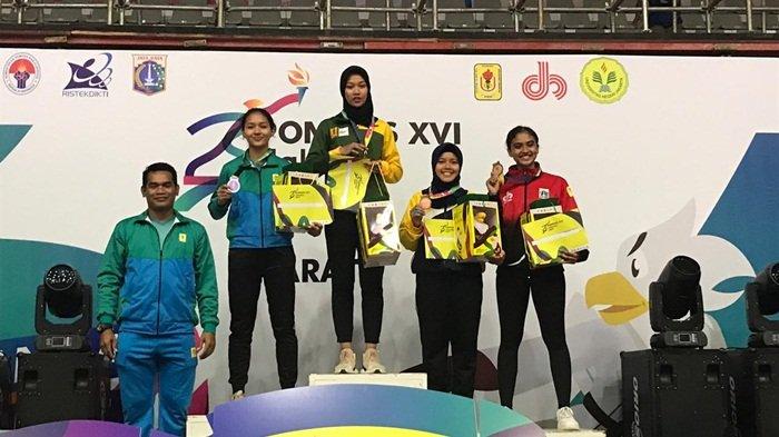 Berangkat Pakai Biaya Kampus, Karateka Tutut Hastuti Raih Medali Untuk Banua di Pomnas Karate