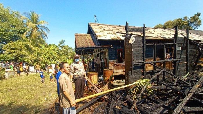 Diduga Korsleting, Rumah Kosong di Anjir Muara Hangus Terbakar