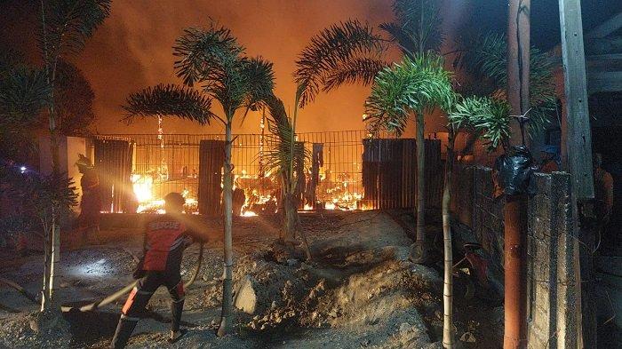 Rumah dan Kadang Ternak di Landasan Ulin Banjarbaru Terbakar, Lima Ekor Kambing Mati Terpanggang