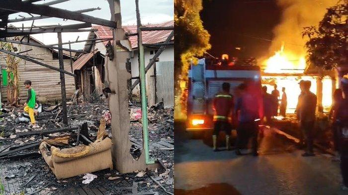 Jago Merah Lumat Rumah Kontrakan di Desa Bersujud Tanbu, Dua Penghuni Sempat Terjebak