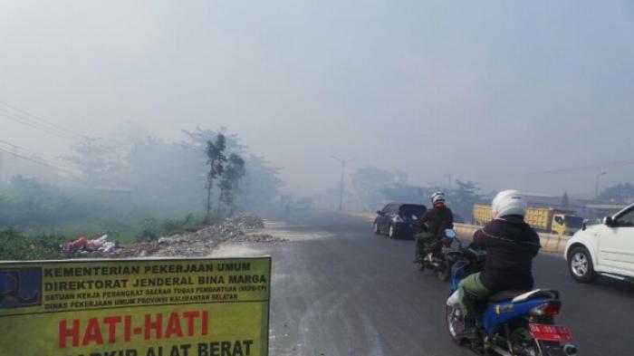 Lahan di Lingkar Selatan Terbakar, Wilayah Gambut Berkabut