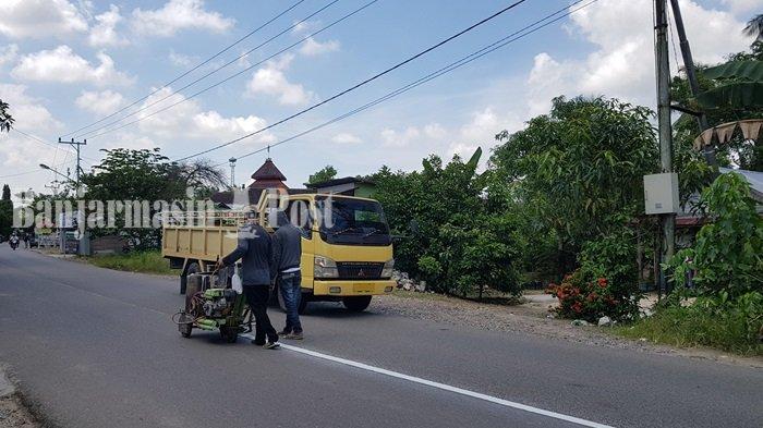 Marka Jalan Ini Dibuat Melintasi 3 Kelurahan di Ibukota Kabupaten Tapin, Sering Terjadi Kecelakaan