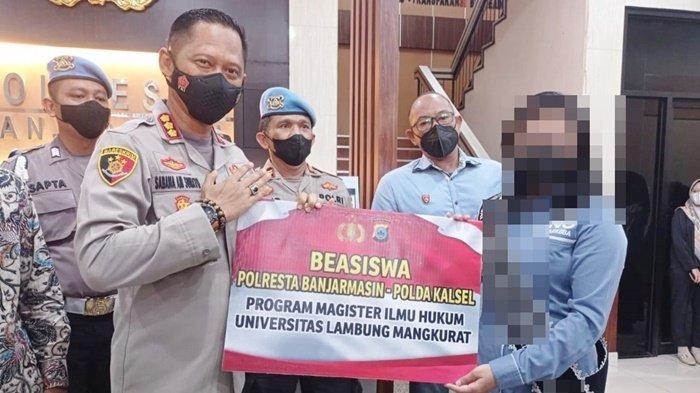 Beri Beasiswa S2, Kapolresta Banjarmasin: Negara Hadir dan Peduli Masa Depan VDPS Korban Asusila BT