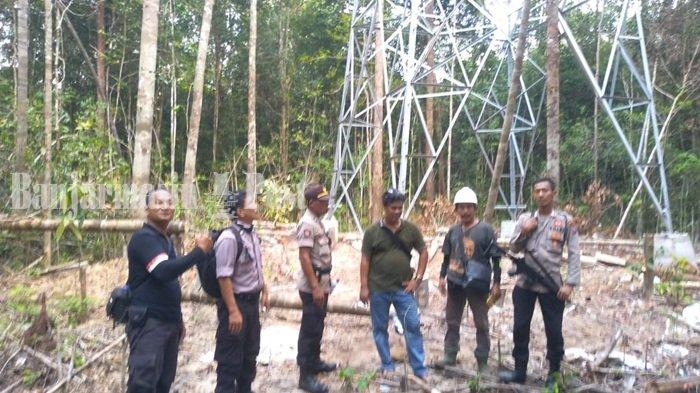 PLN Perluas Jaringan Listrik ke Pinggiran Kota Palangkaraya, Polisi Amankan Pemasangan Tower SUTT