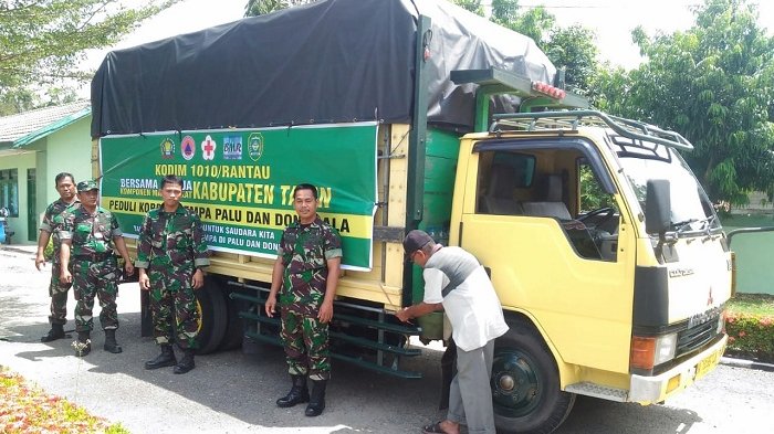Kodim Rantau Kirim 9 Ton Sembako ke Korban Gempa Sulteng Lewat Balikpapan