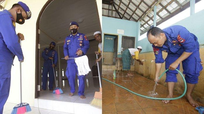 Gelar Sambang Desa ke Tabunganen, Kru KP XIII 2004 Bersih-bersih Masjid dan Berikan Peralatan Salat