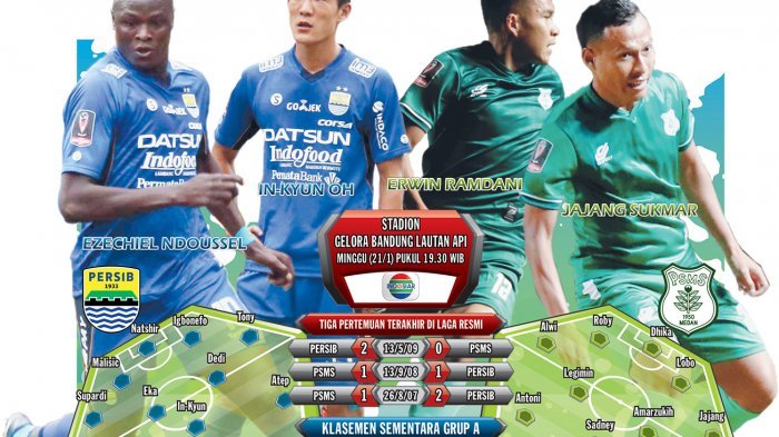 3 LINK LIVE STREAMING Indosiar Persib Vs PSMS Malam Ini 19.30 WIB, Mantan di Piala Presiden 2018