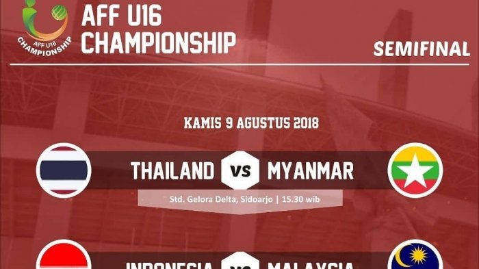 LIVE STREAMING Thailand vs Myanmar Piala AFF U-16 2018 - Link Live Streaming PSSI TV (PSSI.org)