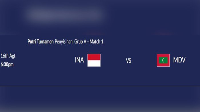 LIVE STREAMING Timnas Wanita Indonesia vs Maladewa di Asian Games 2018 via Streaming Vidio.com
