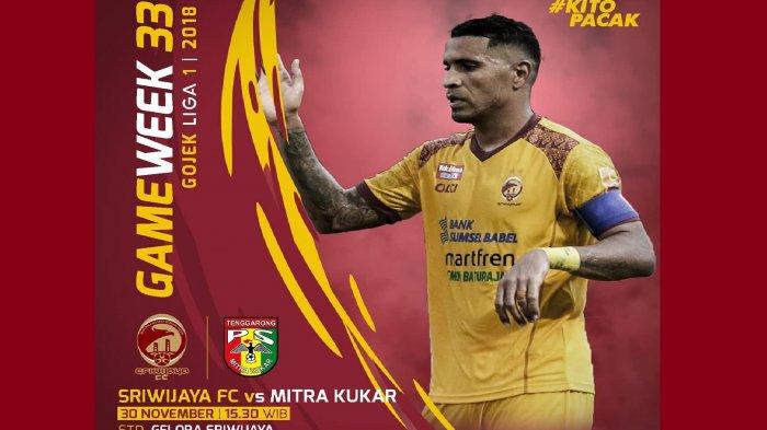 Hasil Akhir Sriwijaya FC vs Mitra Kukar di Liga 1 2018 - Skor 3-1, Kans Lepas Ancaman Degradasi