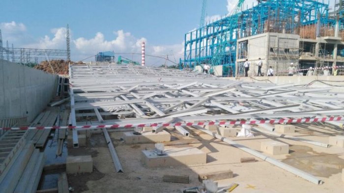 Lokasi Reruntuhan Kerangka di Proyek PLTU TPI Masih Dipasangi Garis Polisi