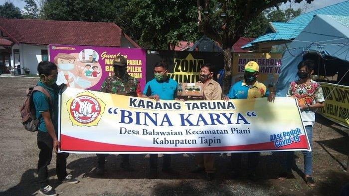 Karang Taruna Desa Balawian Peduli Covid-19, Rela Tempuh Perjalanan 40 Km Sumbangkan Ini