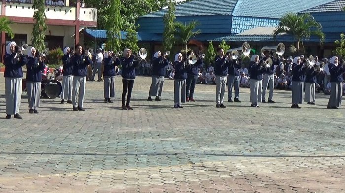 Begini Persiapan Marching Band SMKN 5 Banjarmasin Sebelum Bertarung di Jember