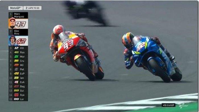 Hasil MotoGP Inggris 2019 di Sirkuit Silverstone, Kecerdikan Rins Salip Marquez di Tikungan Terakhir