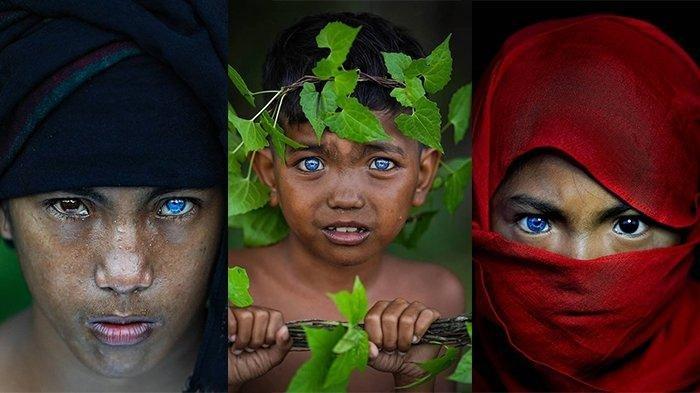 VIRAL Foto-foto Unik Anak Indonesia, di Sini Bocah Bermata Biru Mirip Bule, He Looks Like a Model!