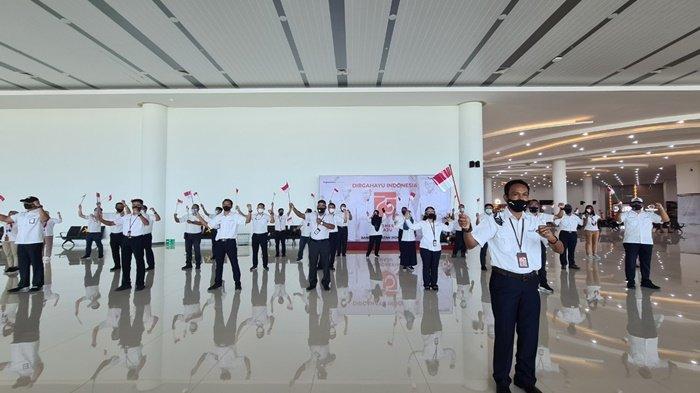 Bandara Syamsudin Noor Kalsel Peringati HUT ke-75 RI Sesuai Protokol Kesehatan