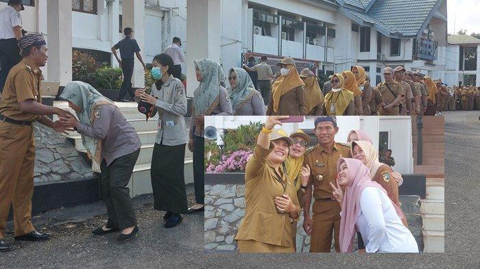 Tatap Muka Terakhir dengan Bupati Sukamta, Pegawai Pemkab Tala Teteskan Air Mata