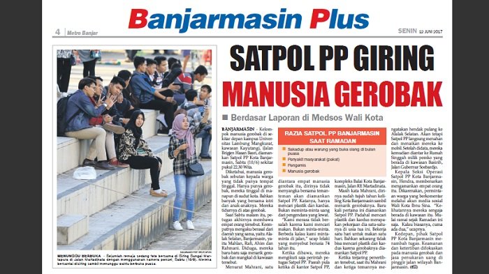 Satpol PP Giring Manusia Gerobak, Lakukan Penertiban Setelah Warga Lapor di Medsos Wali Kota