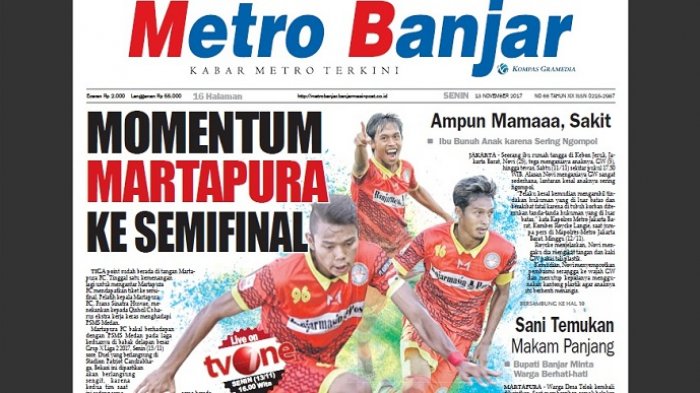 LIVE STREAMING Martapura FC vs PSMS Medan, Fahreza Mantap Tatap 8 Besar