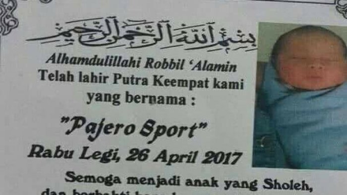 Setelah Tuhan, Syaitan dan Alhamdulillah Lanang Anakku, Nama Bayi Ini Juga Tak Kalah Unik
