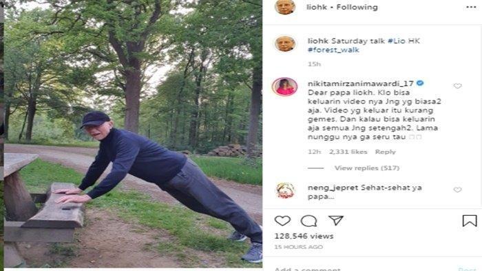 Nikita Mirzani komentari unggahan ayah angkat Syahrini yang dicampakkan Incess (Instagram @liohk)