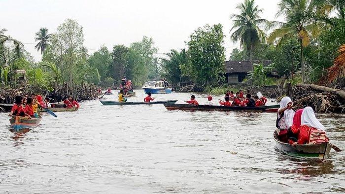 Bekas Kerukan Sungai Basirih Tegerus, Siswa SDN Basirih 10 Kembali Harus Hindari ini