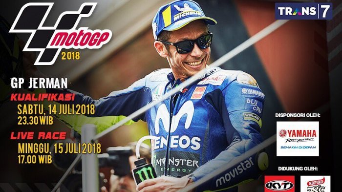 LIVE TRANS 7! Link Live Streaming MotoGP Jerman 2018 di Sirkuit Sachsenring via Streaming Trans7