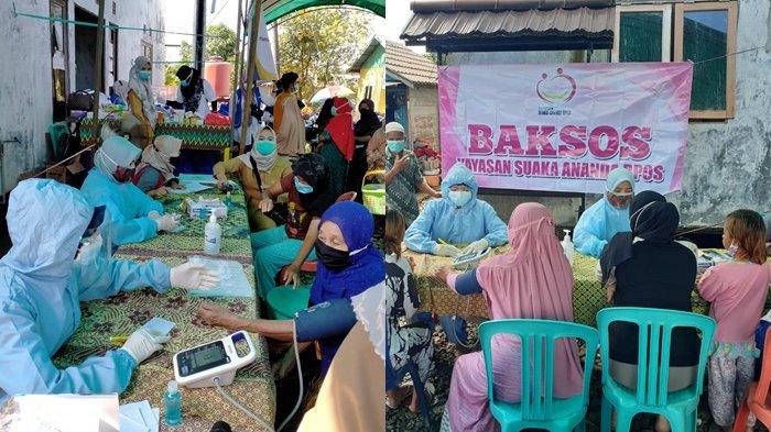 Datangi Korban Banjir di Mandastana, Suaka Ananda dan Hasnur Centre Cek Kesehatan Warga