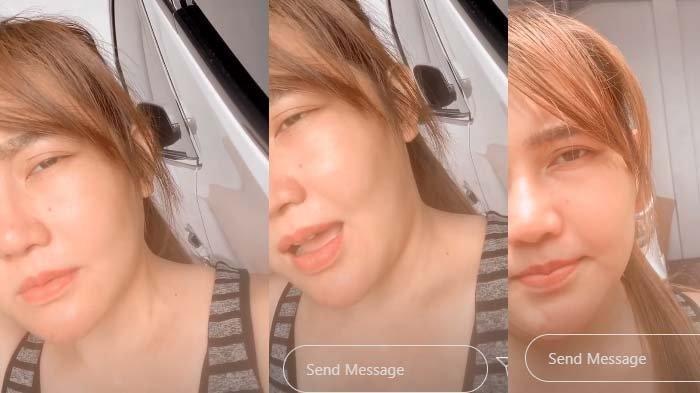 Penampakan wajah Via Vallen tanpa make up dan sedang berjemur.