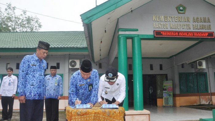 Cegah dan Berantas Penyalahgunaan Narkoba, BNNK Balangan Gelar MoU dengan Kemenag Balangan