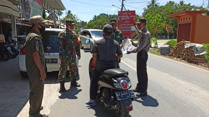 Tertibkan Protokol Kesehatan, Pengendara Tanpa Masker di Lampihong Balangan Kalsel Kena Tegur