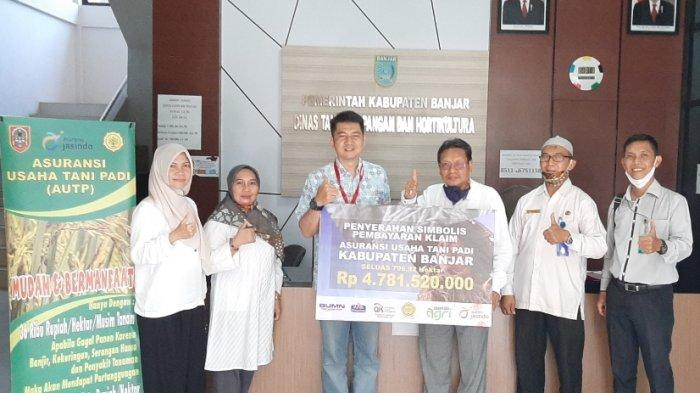 Klaim Asuransi Usaha Tani Padi Kabupaten Banjar Dibayarkan Rp 4,7 Miliar