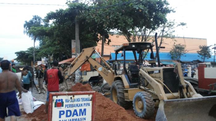 Pipa PDAM Bocor Lagi, Distribusi Air Terpaksa Dihentikan
