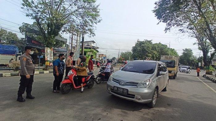 Giat Operasi Lilin Intan 2021 Polres Balangan, Pengendara Diajak Bervaksin